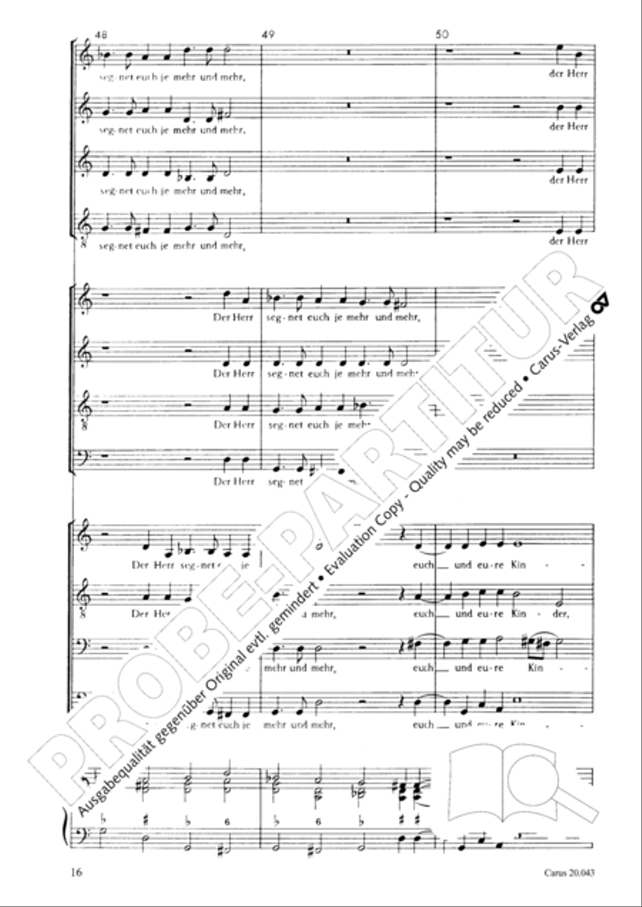 Nicht uns, Herr, sondern deinen Namen 4-Part scores gallery preview page 17