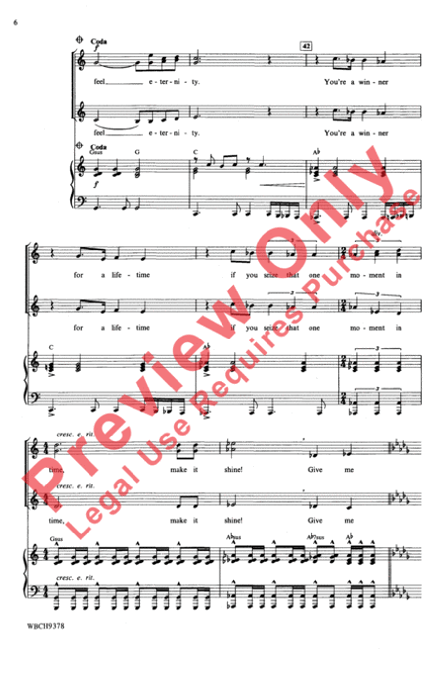 One Moment in Time Women's Choir scores gallery preview page 6