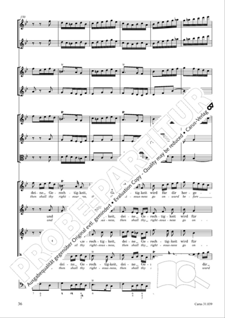 Give the hungry ones thy bread (Brich dem Hungrigen dein Brot) 4-Part scores gallery preview page 36