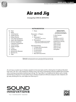 Book cover for Air and Jig: Score