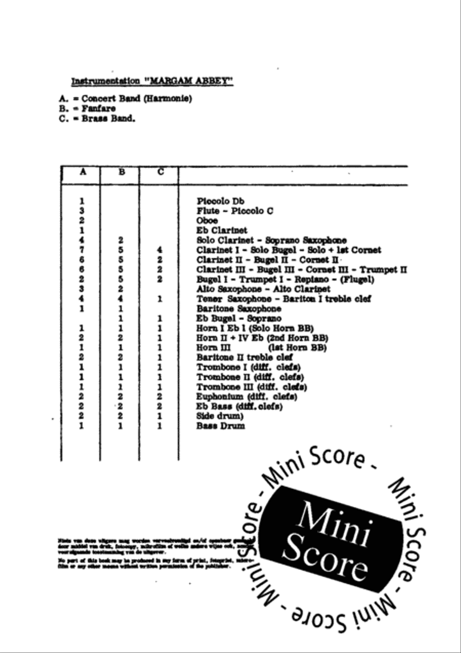 Margam Abbey Margam Abbey Concert Band scores gallery preview page 3