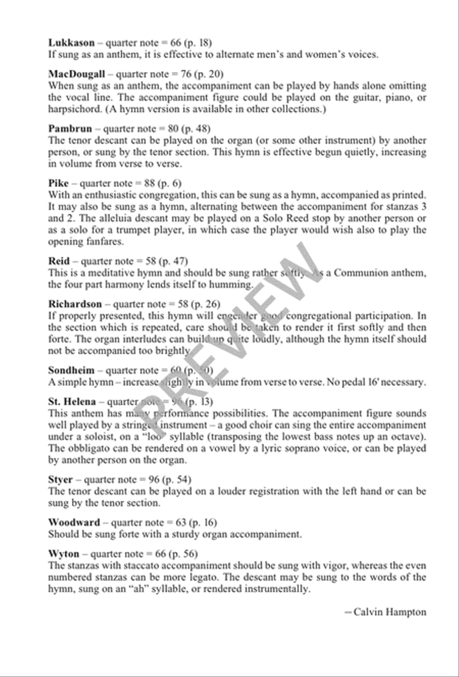 The Calvin Hampton Hymnary 4-Part scores gallery preview page 7