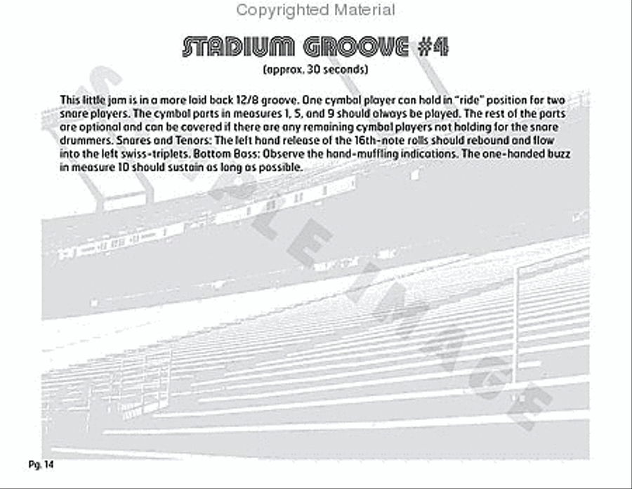 Stadium 54 Percussion scores gallery preview page 31