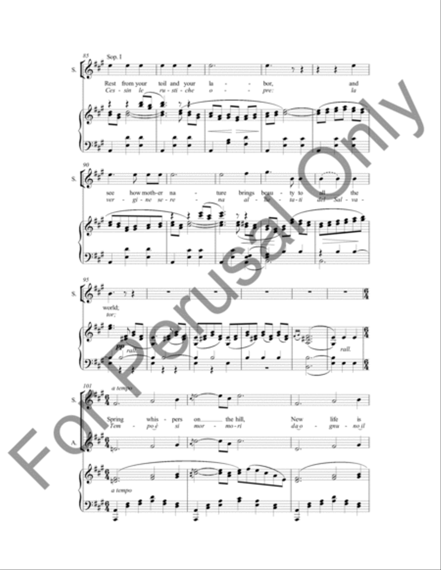Song Of Spring 4-Part scores gallery preview page 8