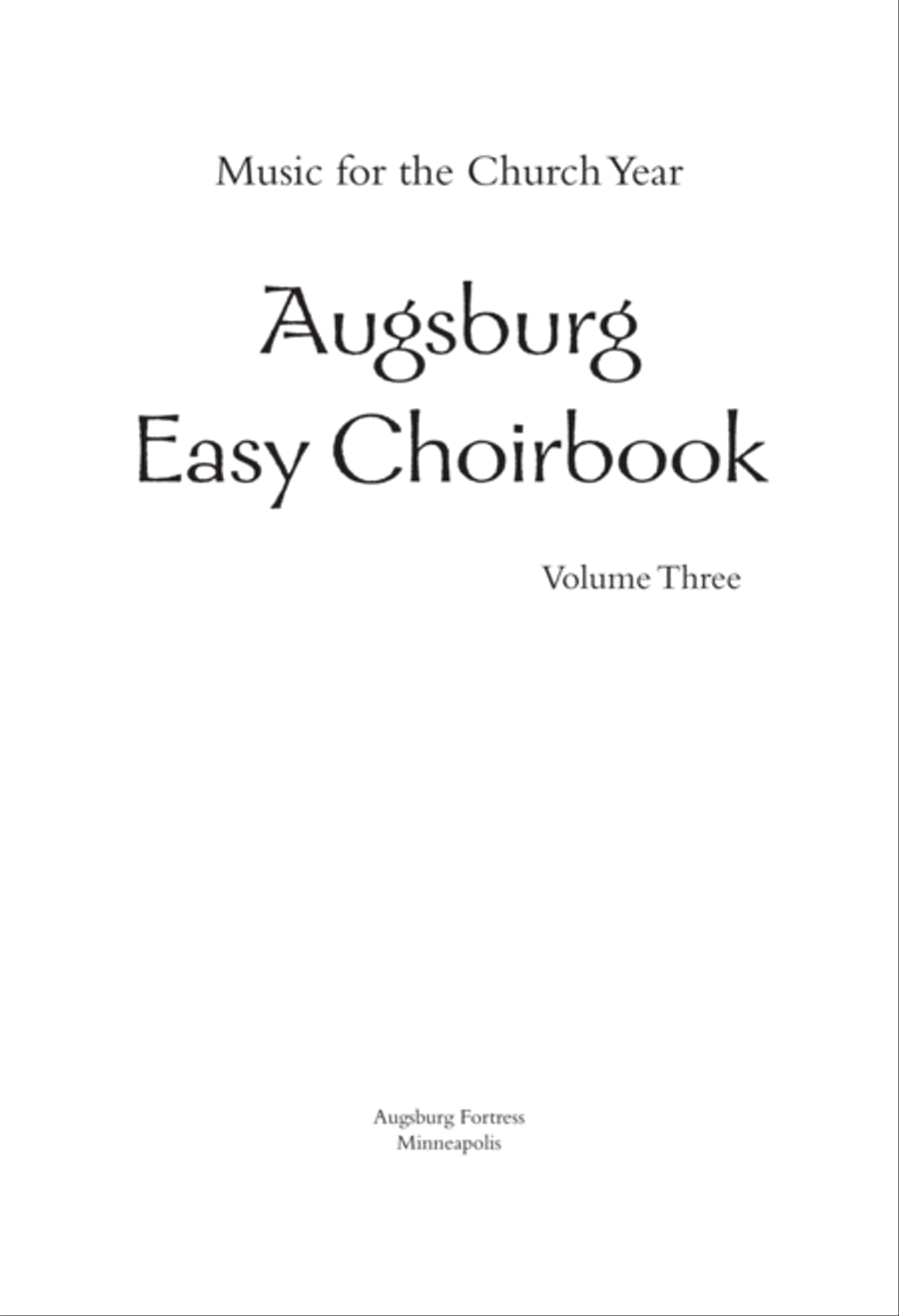 Augsburg Easy Choirbook Volume 3 Unison Choir scores gallery preview page 2