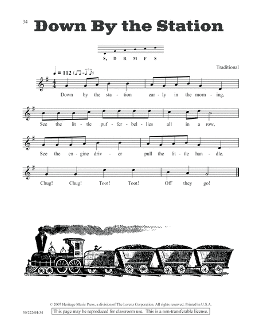 One-A-Day Warm-Ups for Orff Instruments Unison Choir scores gallery preview page 35