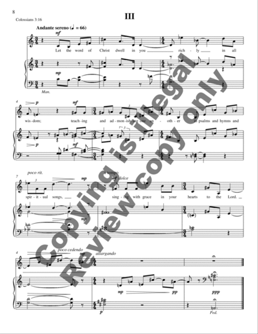 Letters from Saint Paul (Vocal Score) Cello scores gallery preview page 11
