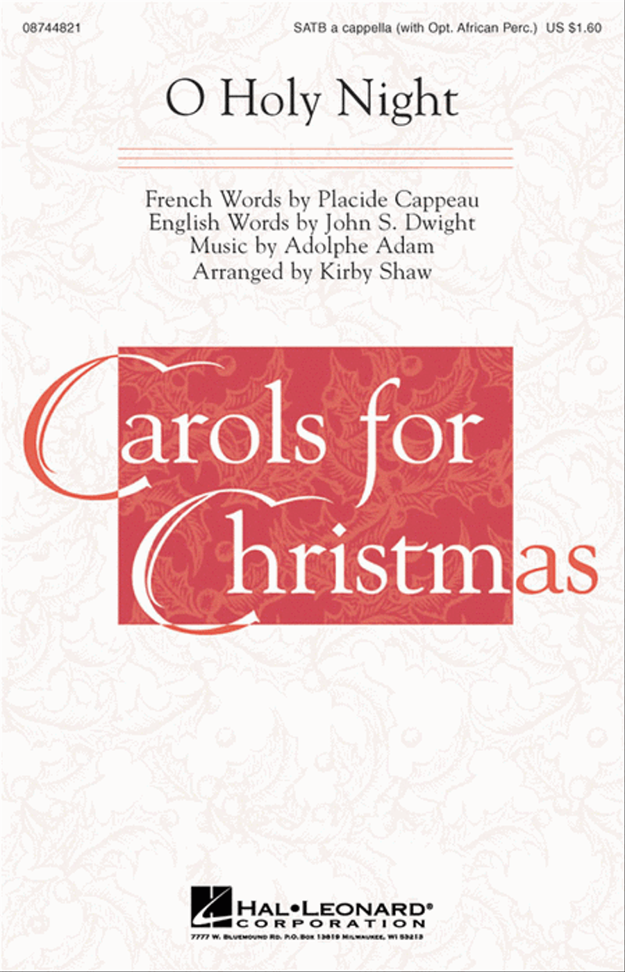 O Holy Night (with Optional African Percussion) 4-Part scores gallery preview page 1