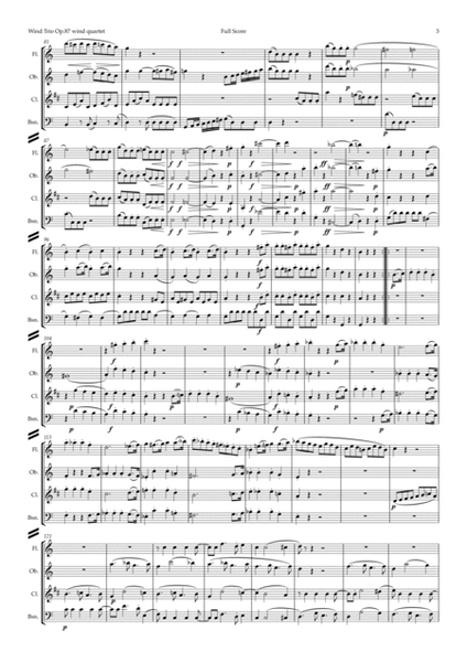 Beethoven: Wind Trio in C Major Op.87 (Complete) - woodwind quartet image number null