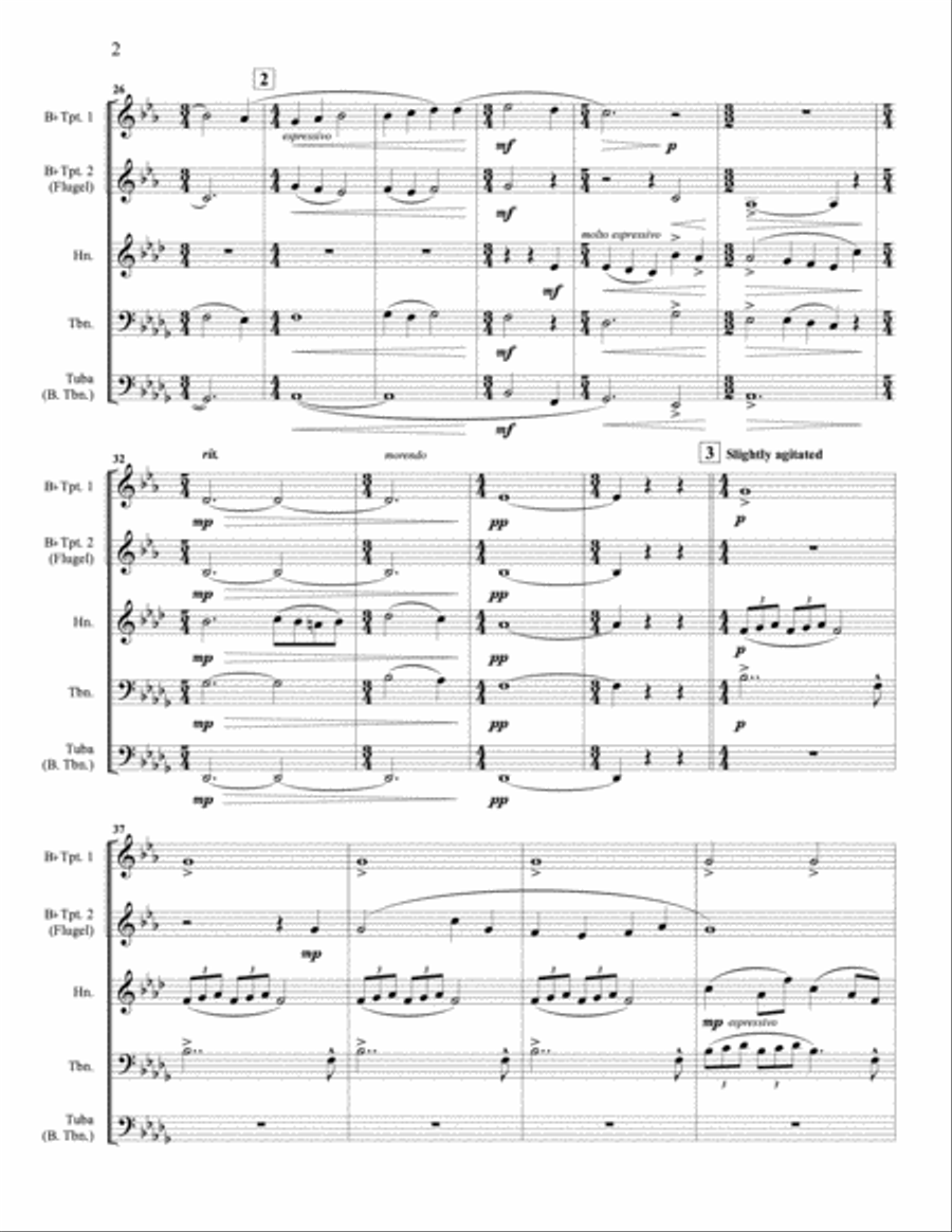Urlicht (Mahler) for Brass Quintet Brass Quintet scores gallery preview page 3
