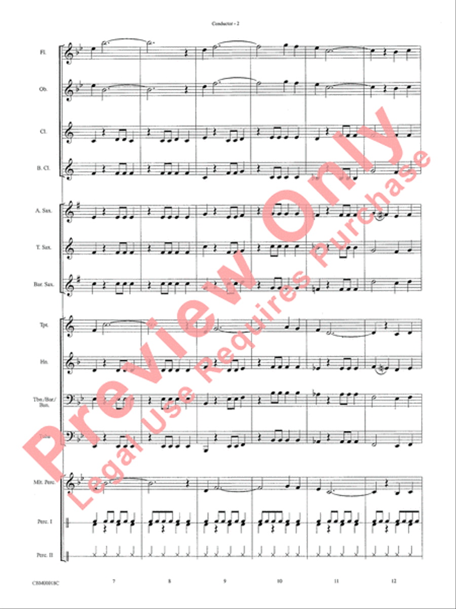 The Magnificent Seven Concert Band scores gallery preview page 5