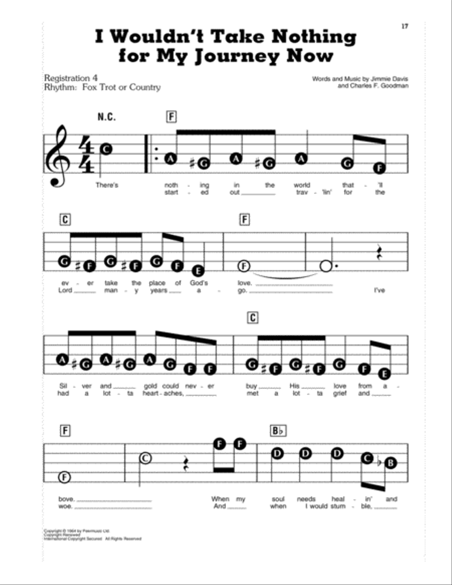I Wouldn't Take Nothing For My Journey Now Electronic Keyboard scores gallery preview page 1