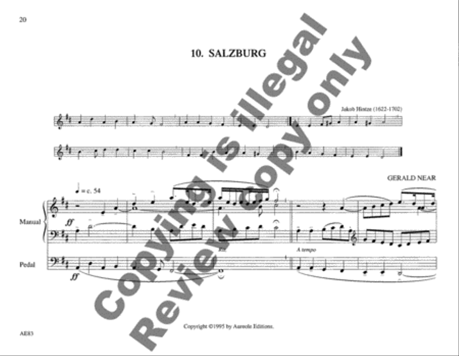 Choraleworks I Ten Chorale Preludes for Organ Organ Solo scores gallery preview page 13