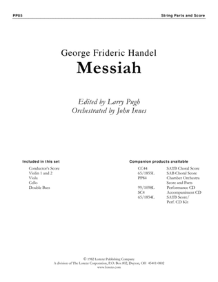 Handel's Messiah: Christmas Choruses and Solos - String Orchestra Score/Parts -