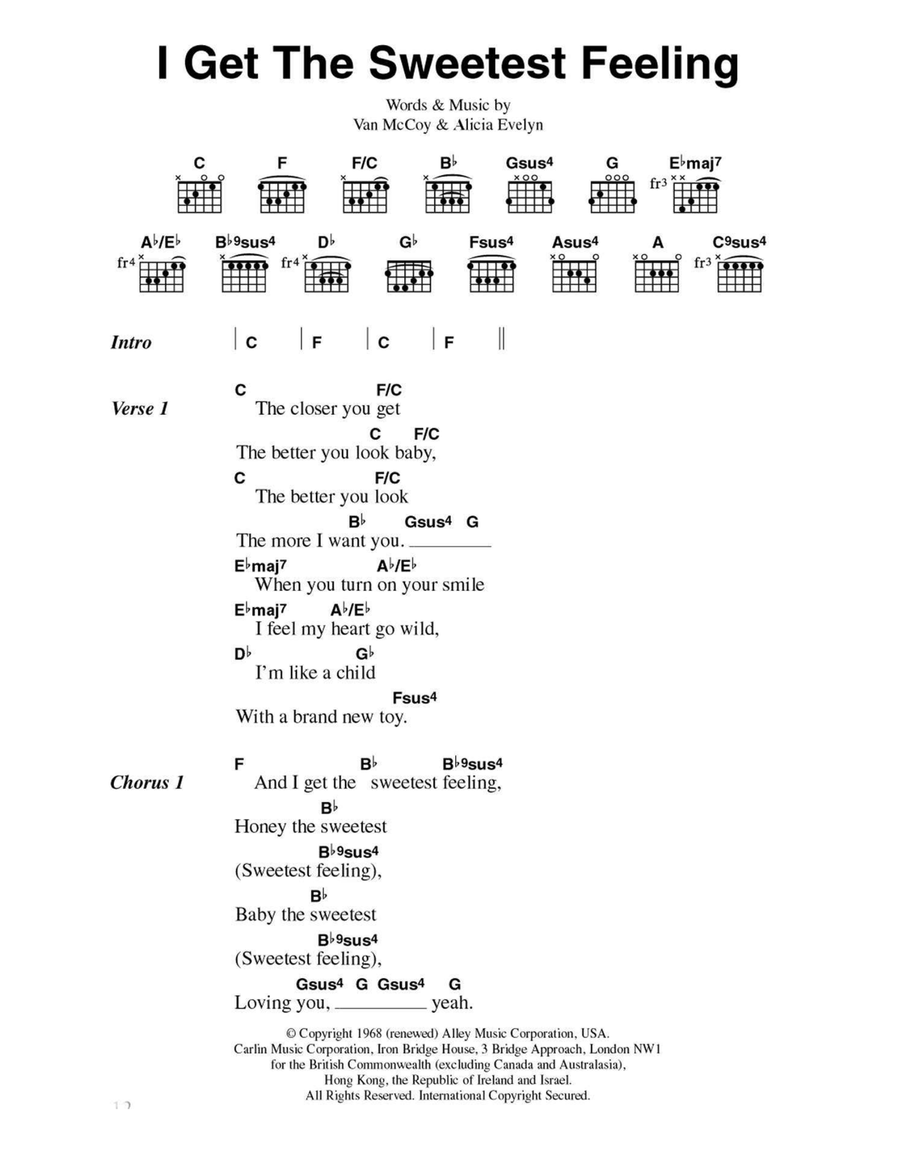 I Get The Sweetest Feeling Acoustic Guitar scores gallery preview page 1