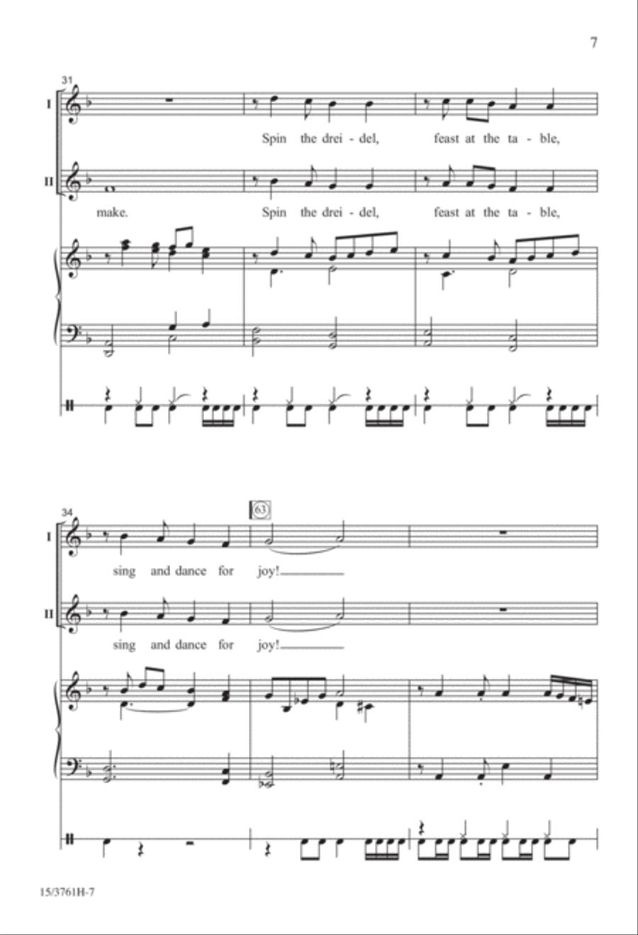Welcome, Hanukkah! Welcome, Hanukkah! 2-Part scores gallery preview page 7
