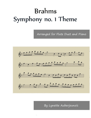 Book cover for Symphony no. 1 Theme - Flute Duet and Piano