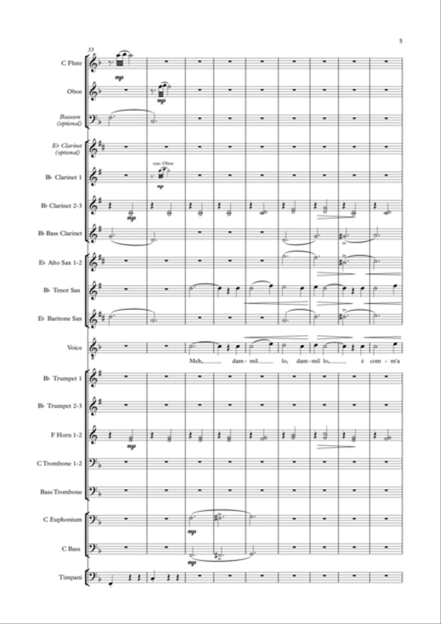 'A Vucchella for Solo and Concert Band Concert Band scores gallery preview page 6