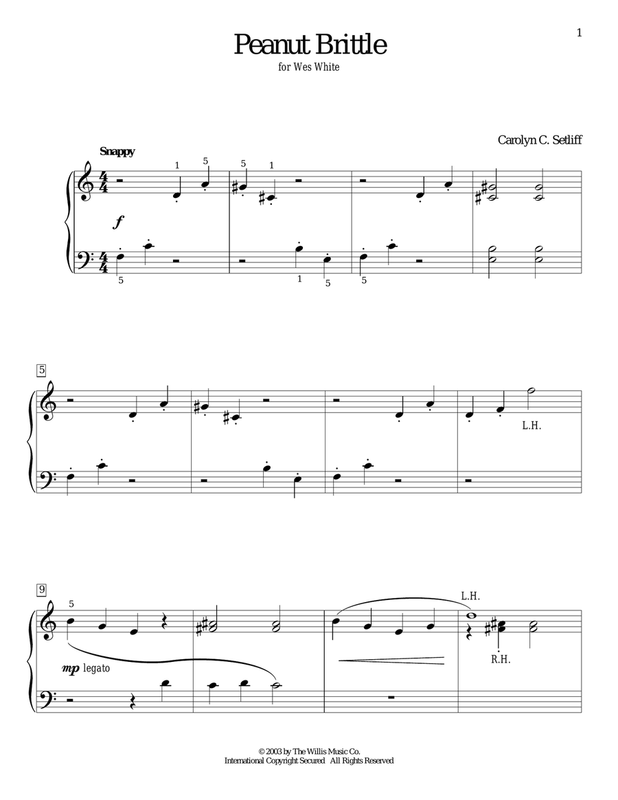 Peanut Brittle Peanut Brittle Piano Method scores gallery preview page 1