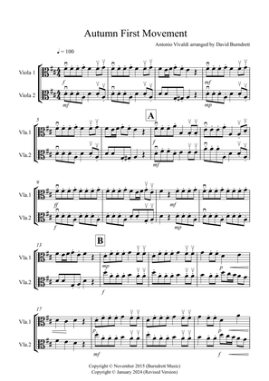 Autumn "Four Seasons" for Viola Duet