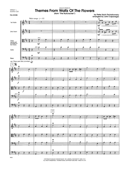 Themes From Waltz Of The Flowers (From The Nutcracker) - Full Score