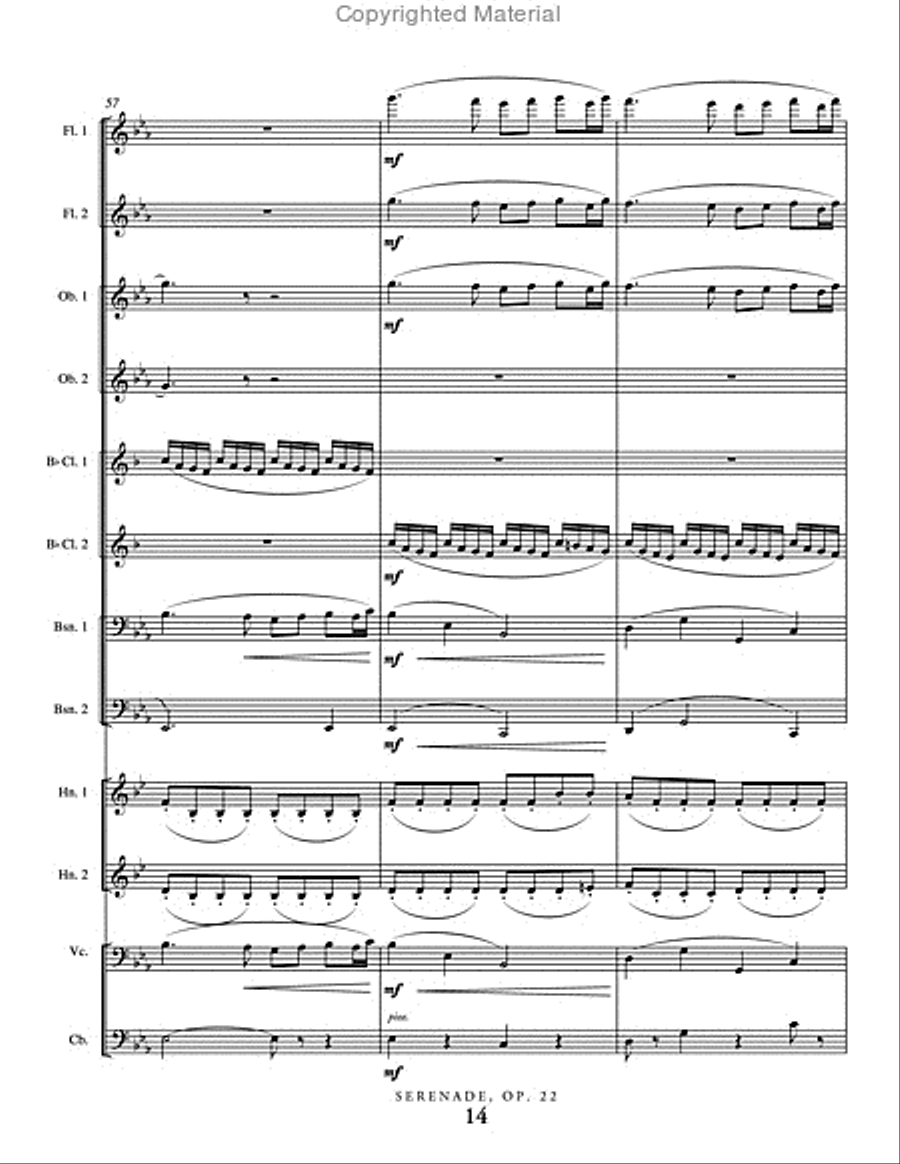 Serenade, Op. 22 Serenade, Op. 22 Concert Band scores gallery preview page 15