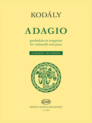 Book cover for Adagio for Violoncello and Piano - New Edition
