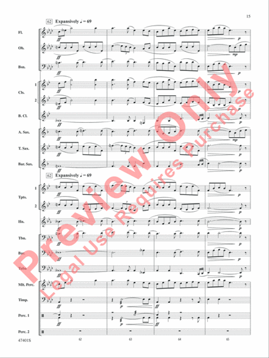 And So He Also Loves the Bow Concert Band scores gallery preview page 16