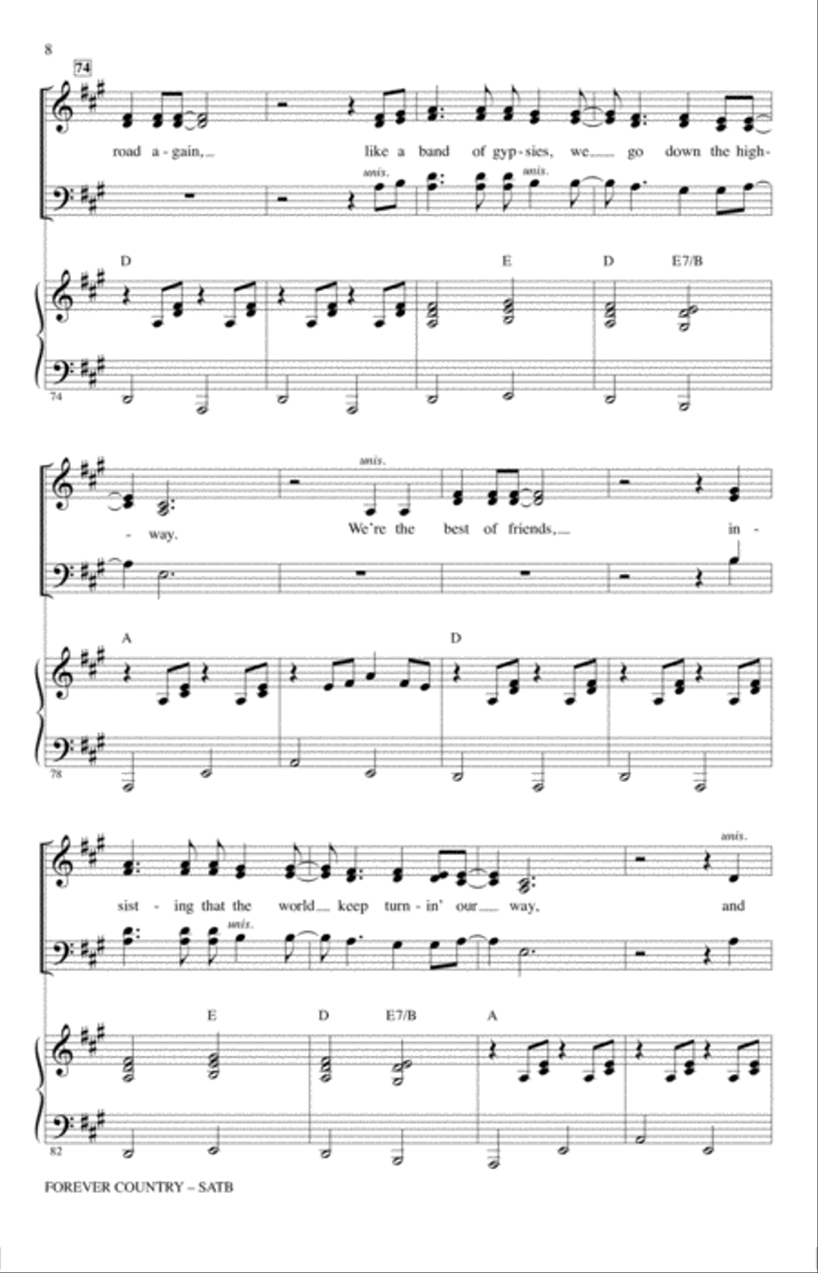 Forever Country 4-Part scores gallery preview page 7