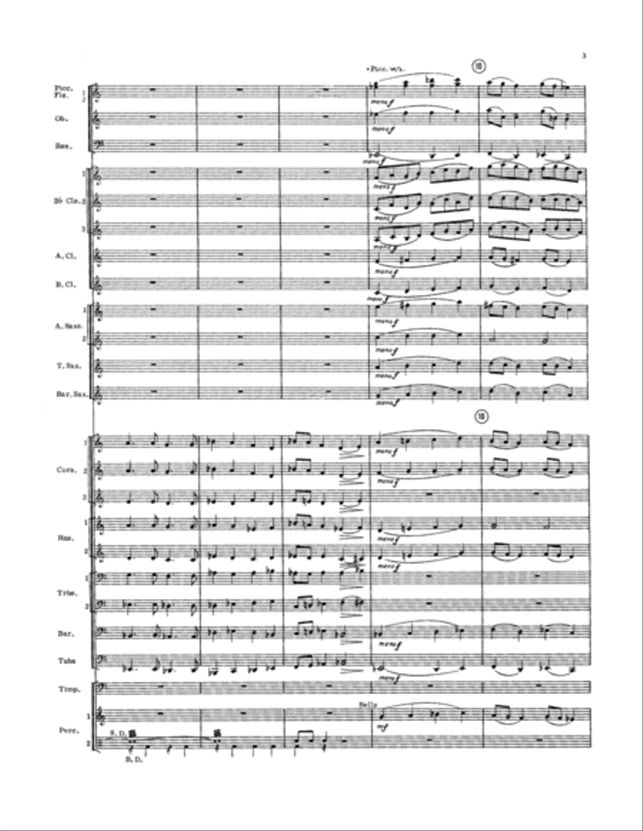 Blanchette Bridge - Full Score Concert Band scores gallery preview page 2