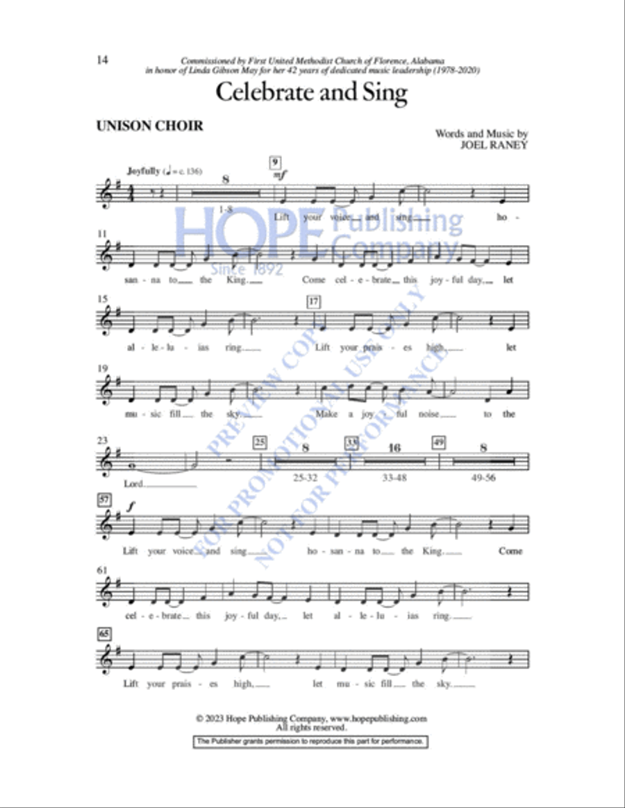 Celebrate and Sing 4-Part scores gallery preview page 15