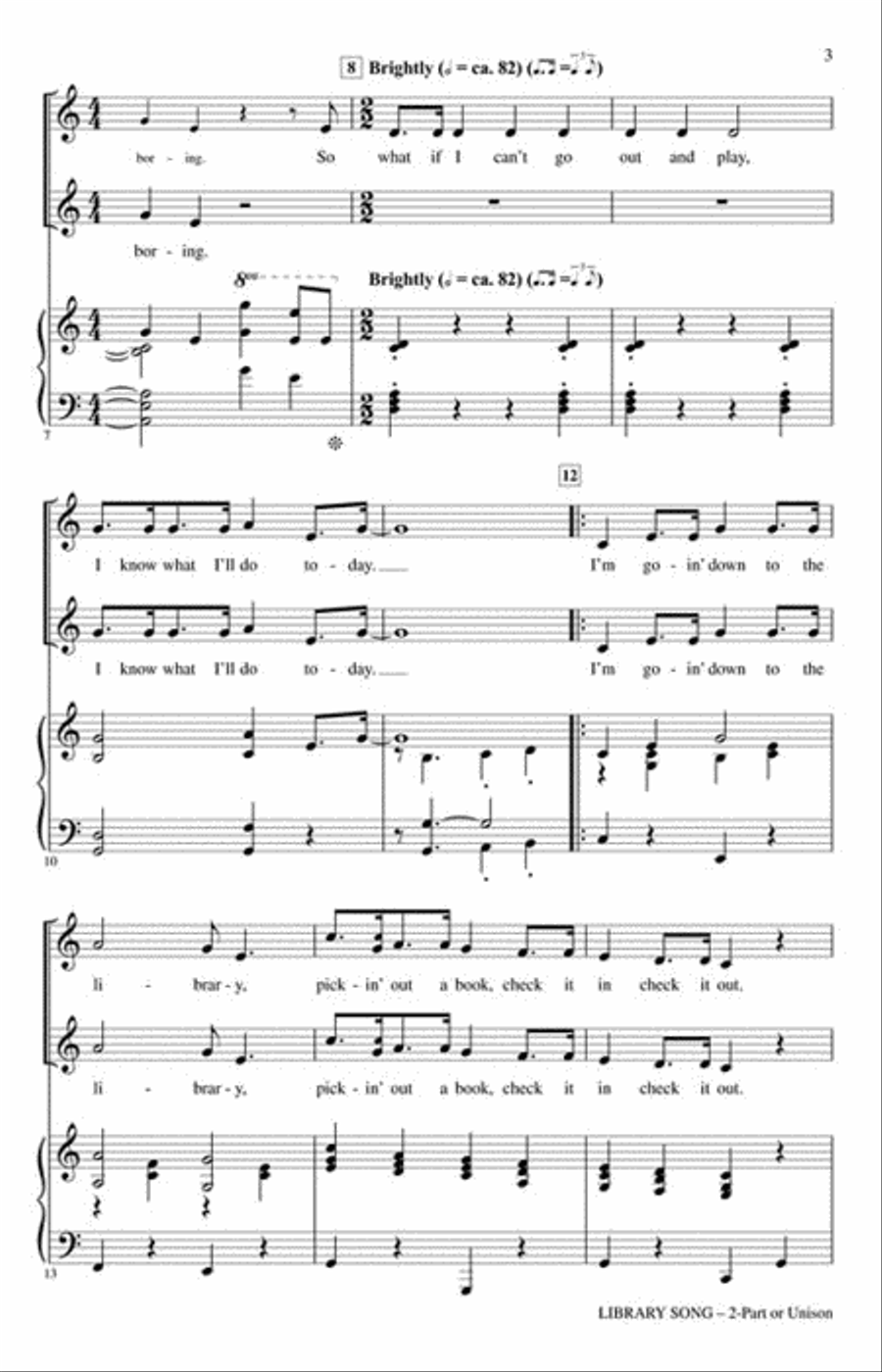 Library Song 2-Part scores gallery preview page 3