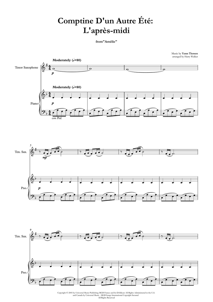 Comptine D'un Autre Été: L'après-Midi Chamber Music scores gallery preview page 4