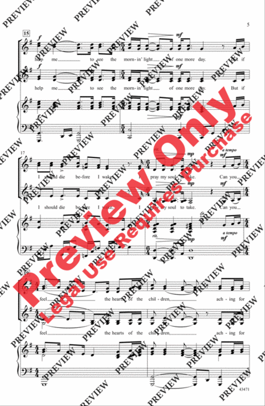 Prayer of the Children Women's Choir scores gallery preview page 4