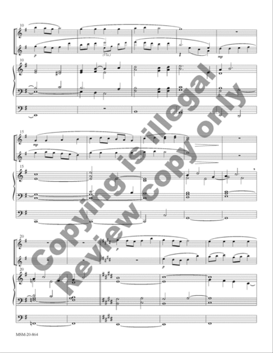 Four Chorale Meditations for Organ and Solo Instrument Organ scores gallery preview page 10