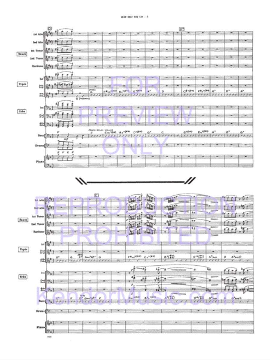 Mean What You Say Jazz Ensemble scores gallery preview page 6