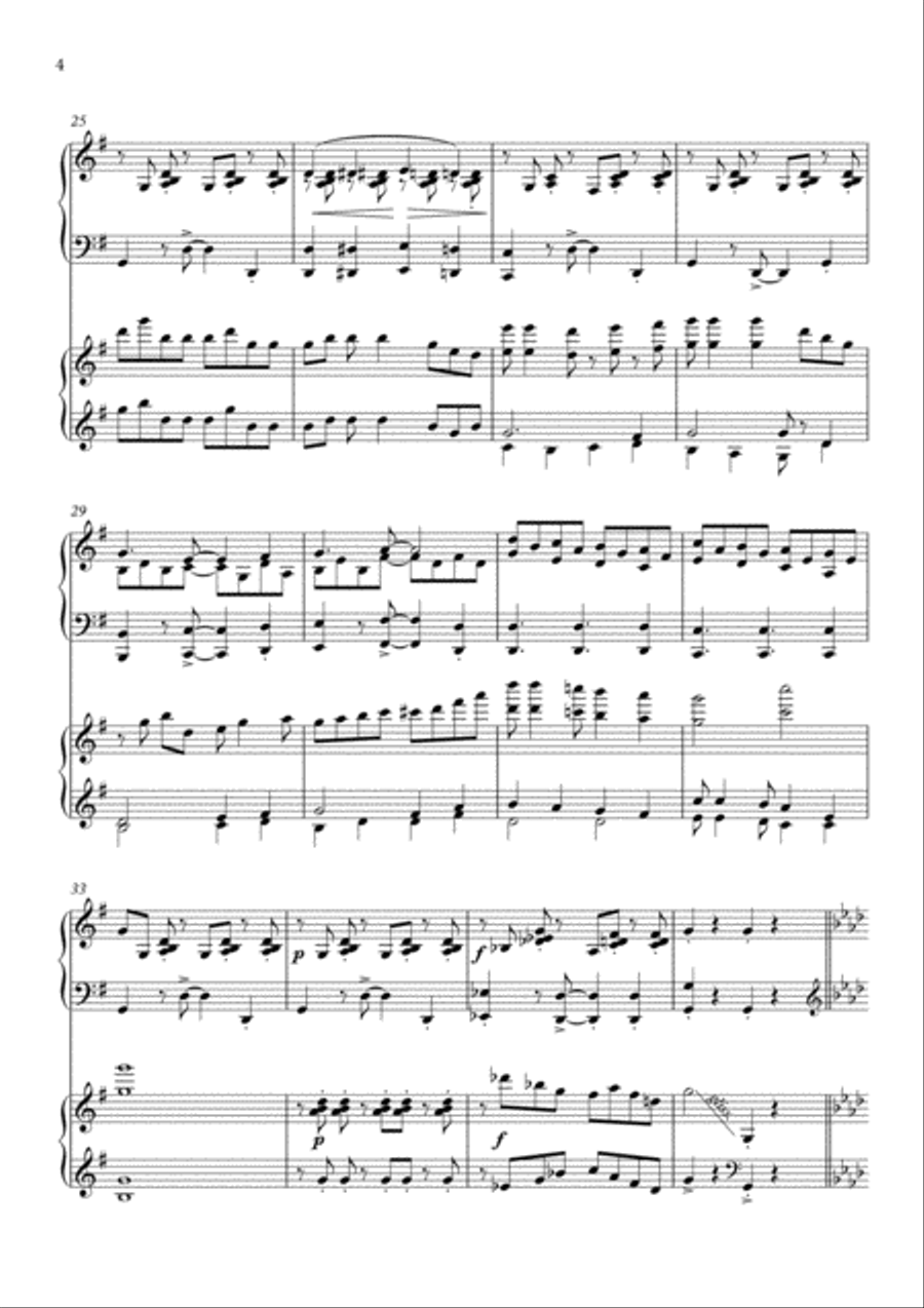 King Wenceslas Rumba, Christmas Carol variations for 2 pianos, 4 hands 2 Pianos, 4-Hands scores gallery preview page 4