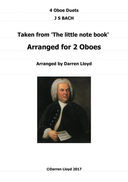 Oboe duets - 4 duets from Bach's 'Little notebook'. image number null