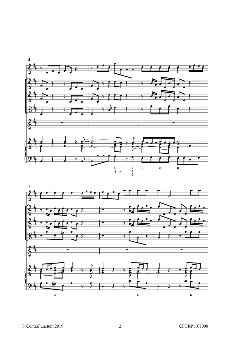 Graupner Christoph Cantata Das Licht des Lebens gehet auf GWV 1107/44 Large Ensemble scores gallery preview page 6