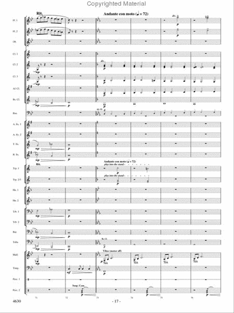 Joyous Alleluias Concert Band scores gallery preview page 16