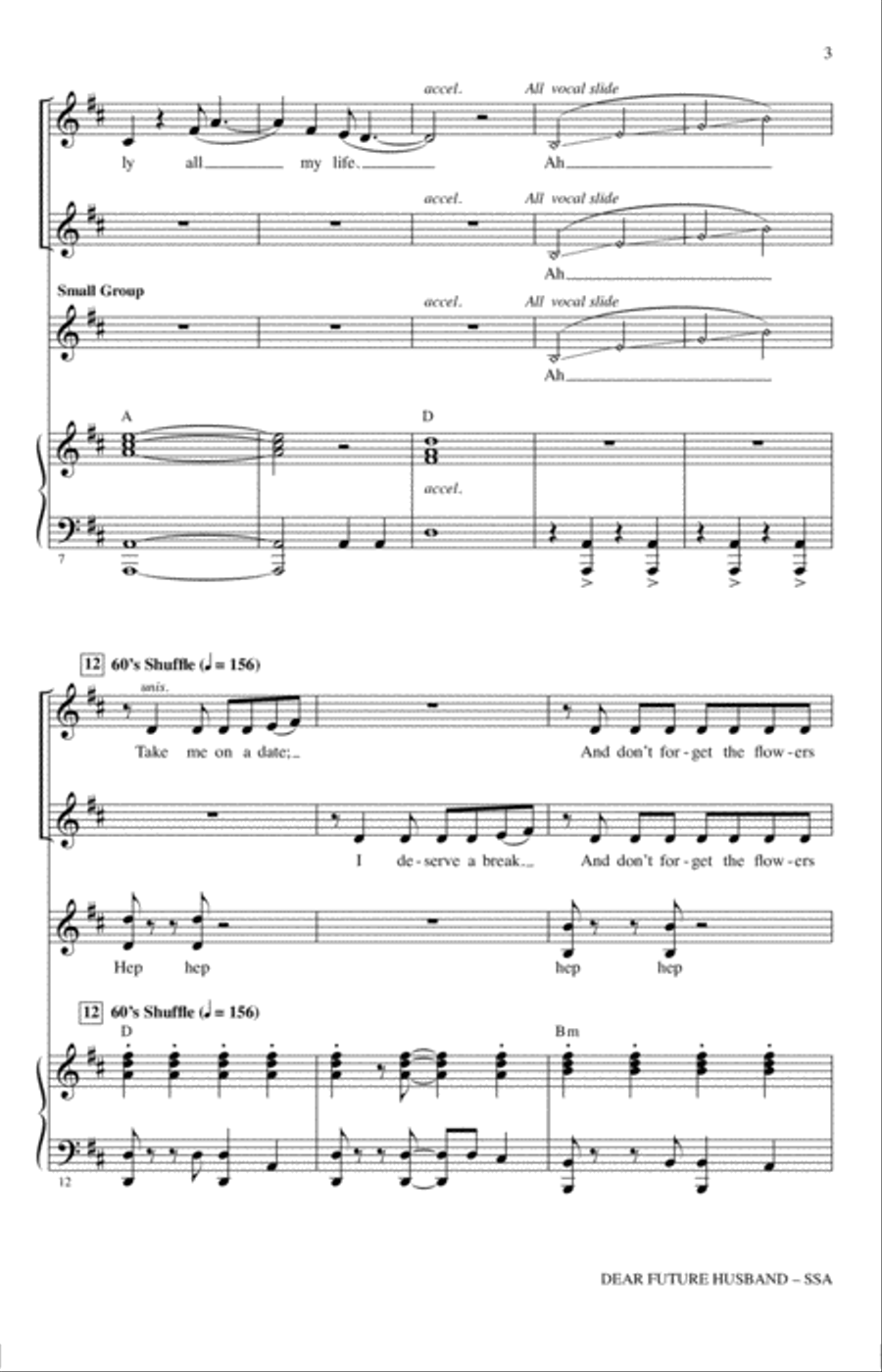 Dear Future Husband Dear Future Husband SSA scores gallery preview page 2