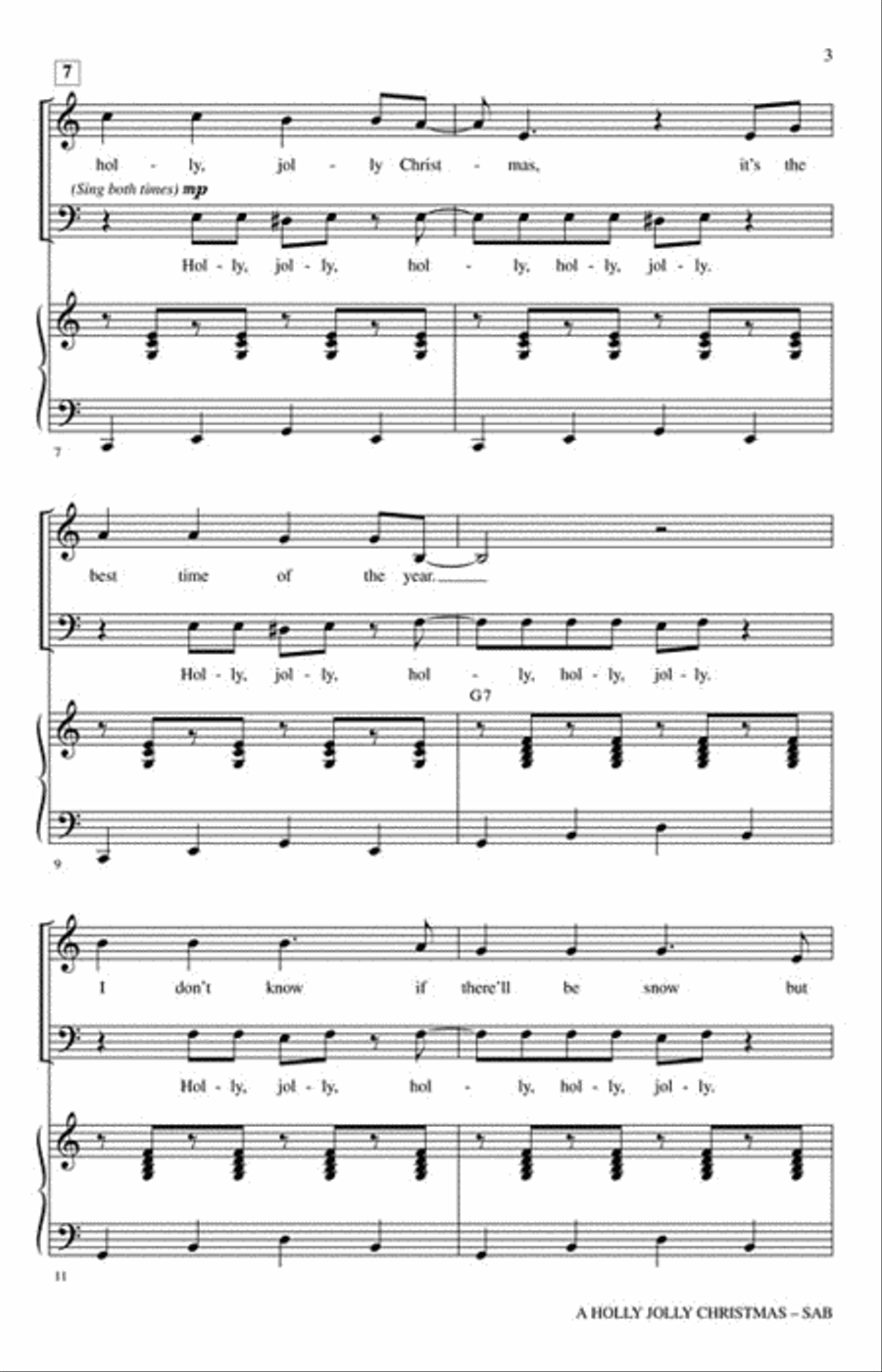 A Holly Jolly Christmas A Holly Jolly Christmas 3-Part scores gallery preview page 3