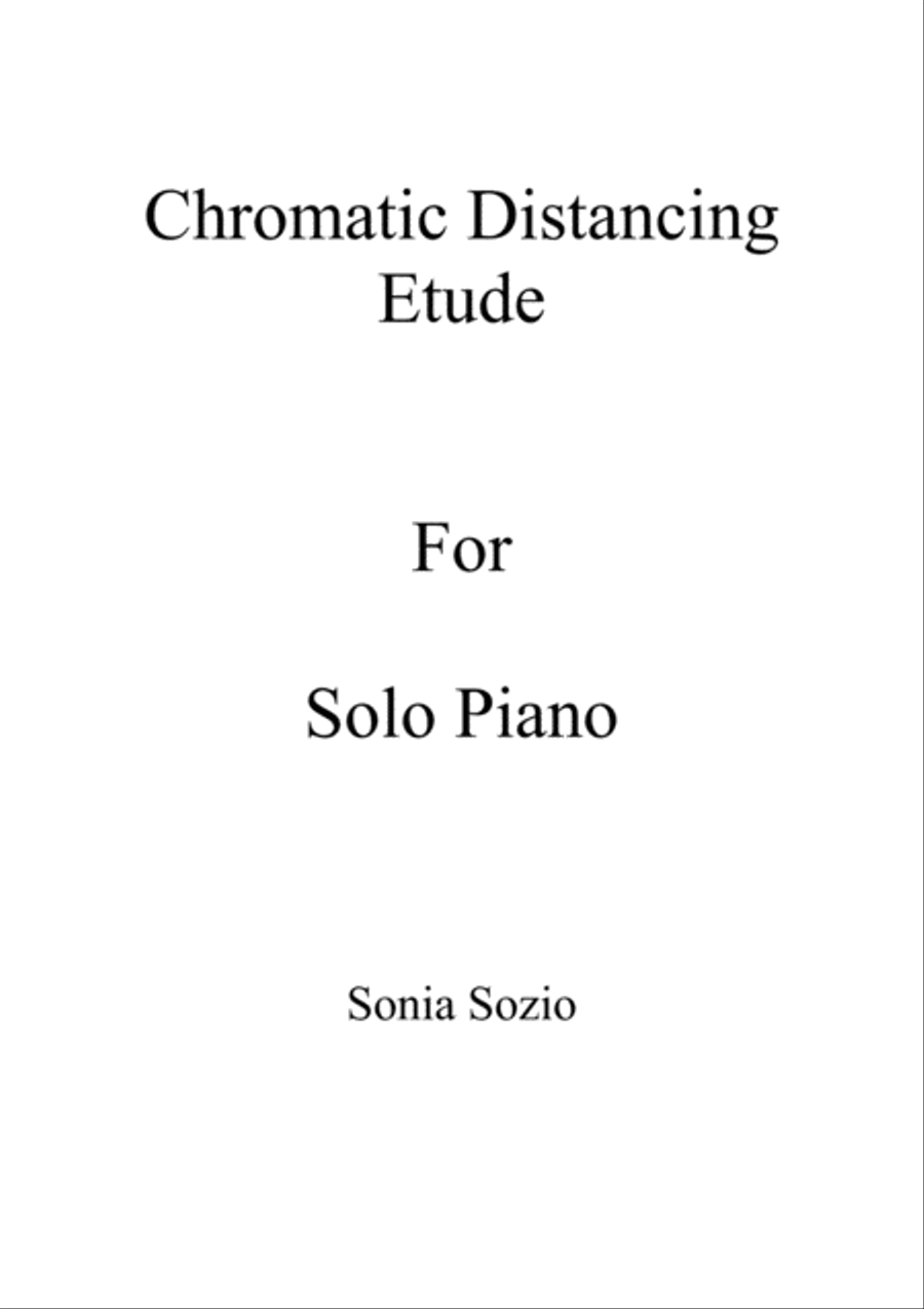 Chromatic Distancing Etude Piano Method scores gallery preview page 1