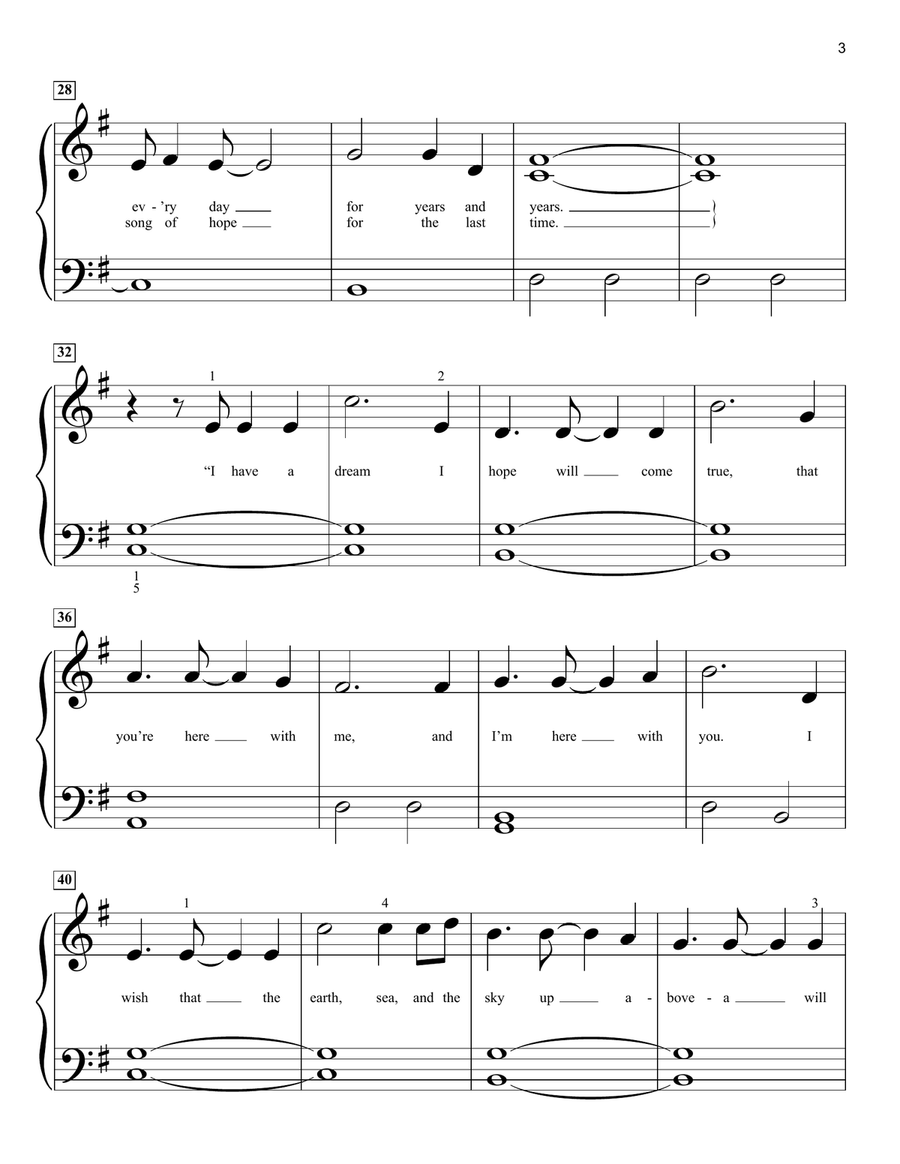 Lava (from Lava) Easy Piano scores gallery preview page 3