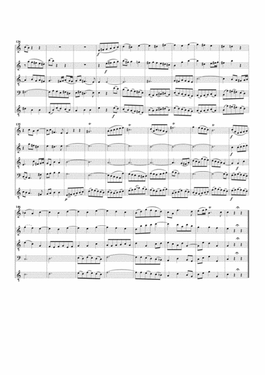 Coro: Aria: Aller Augen warten, Herr from cantata BWV 23 (arrangement for 5 recorders)