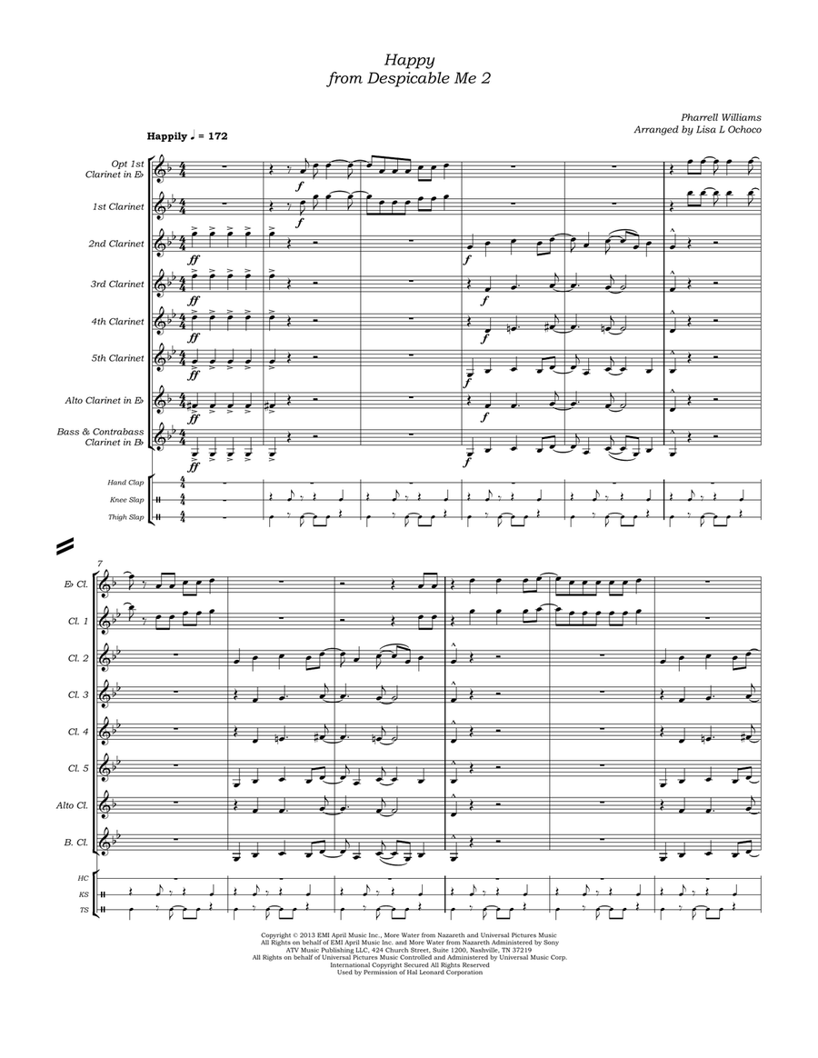 Happy Clarinet Choir scores gallery preview page 5