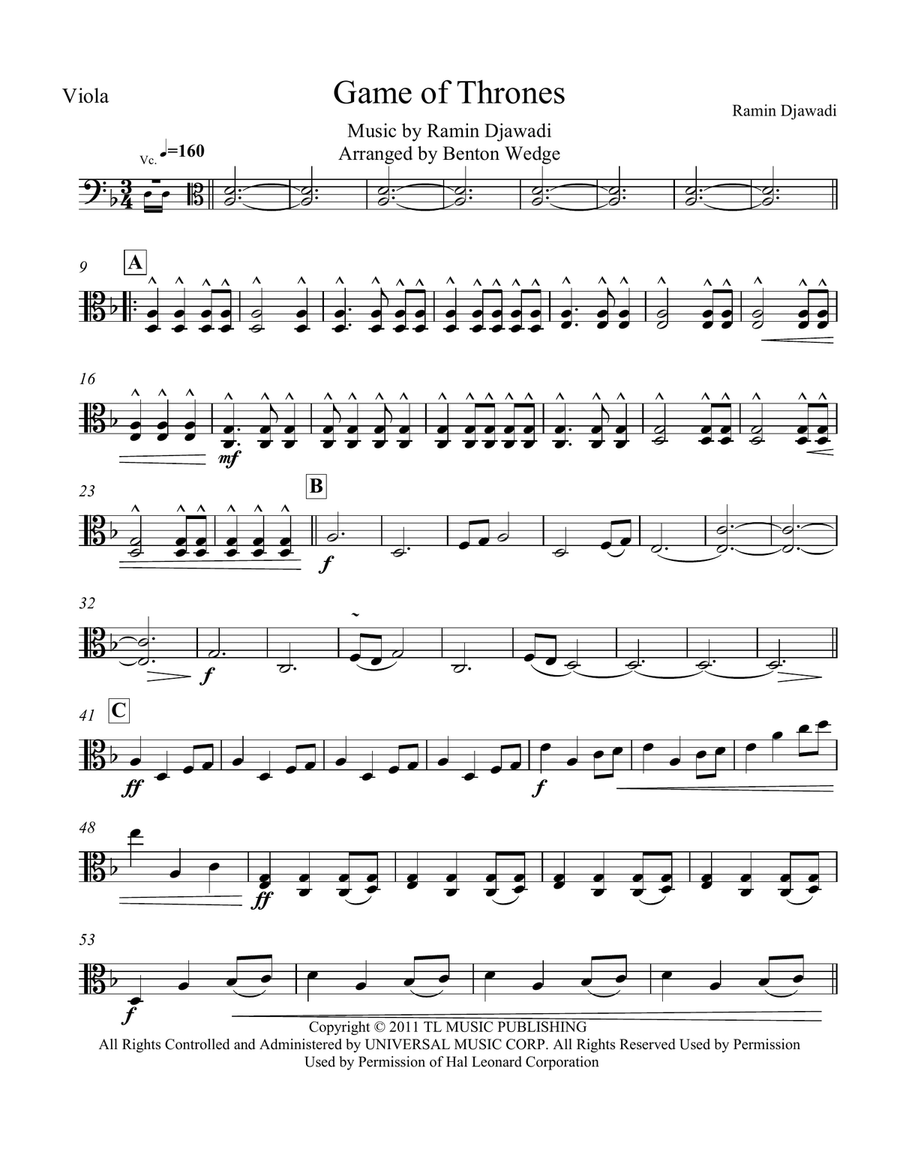 Game Of Thrones String Quartet scores gallery preview page 4