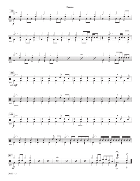 30/90 (from tick, tick... BOOM!) (arr. Roger Emerson) - Drums