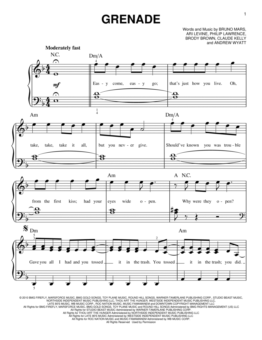 Grenade Voice scores gallery preview page 1