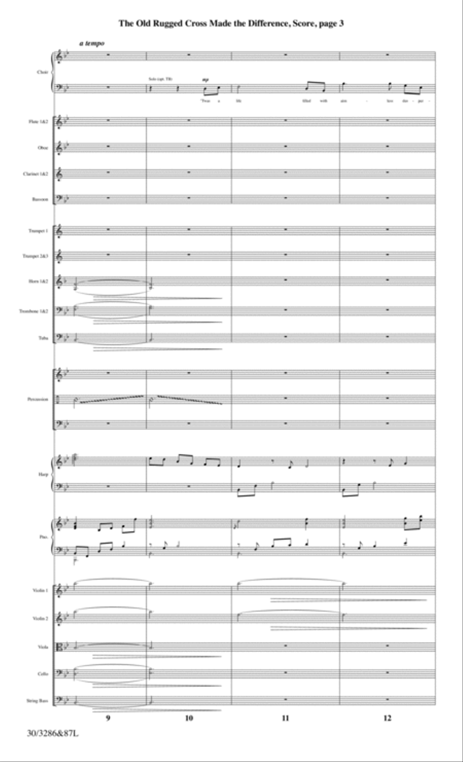 The Old Rugged Cross Made the Difference - Orchestral Score and Parts Choir scores gallery preview page 6